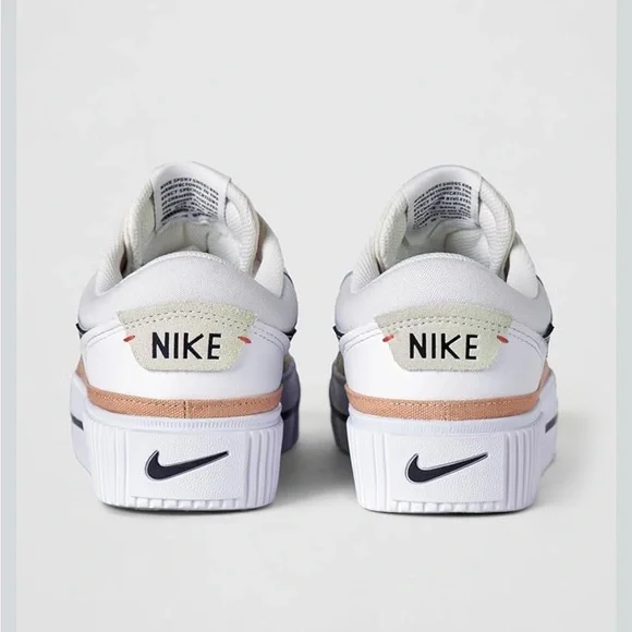 Nike Womens Nike Court Legacy Lift White Black Shoes - Picture 5 of 9